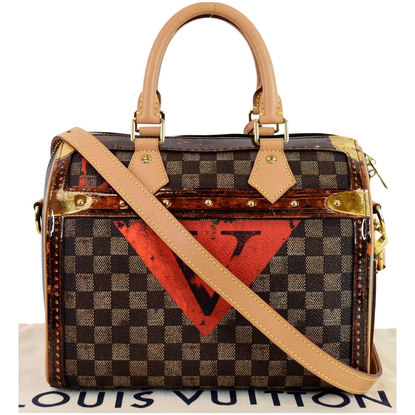 Louis Time Trunk Speedy Bandouliere Damier Shoulder Black Shoulder Bag