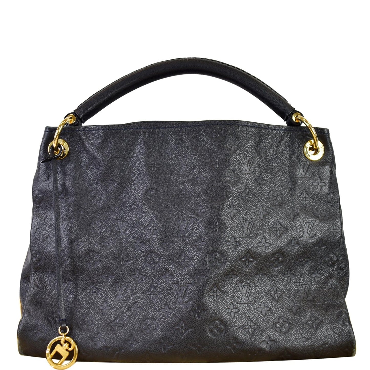 Louis Artsy Mm Empreinte Shoulder Bag Leather Black