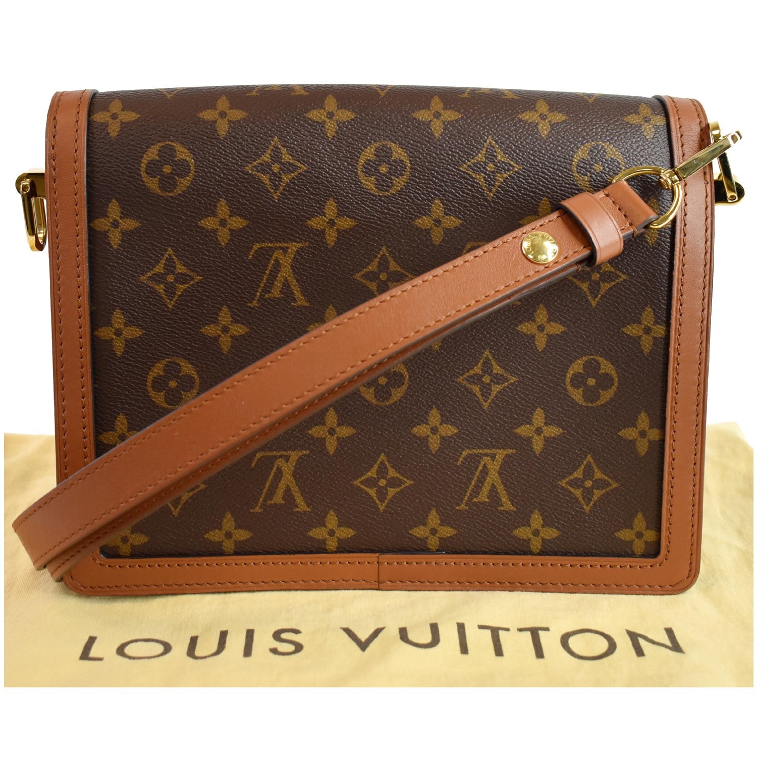 Louis Dauphine Mm Reverse Shoulder Bag Canvas Monogram