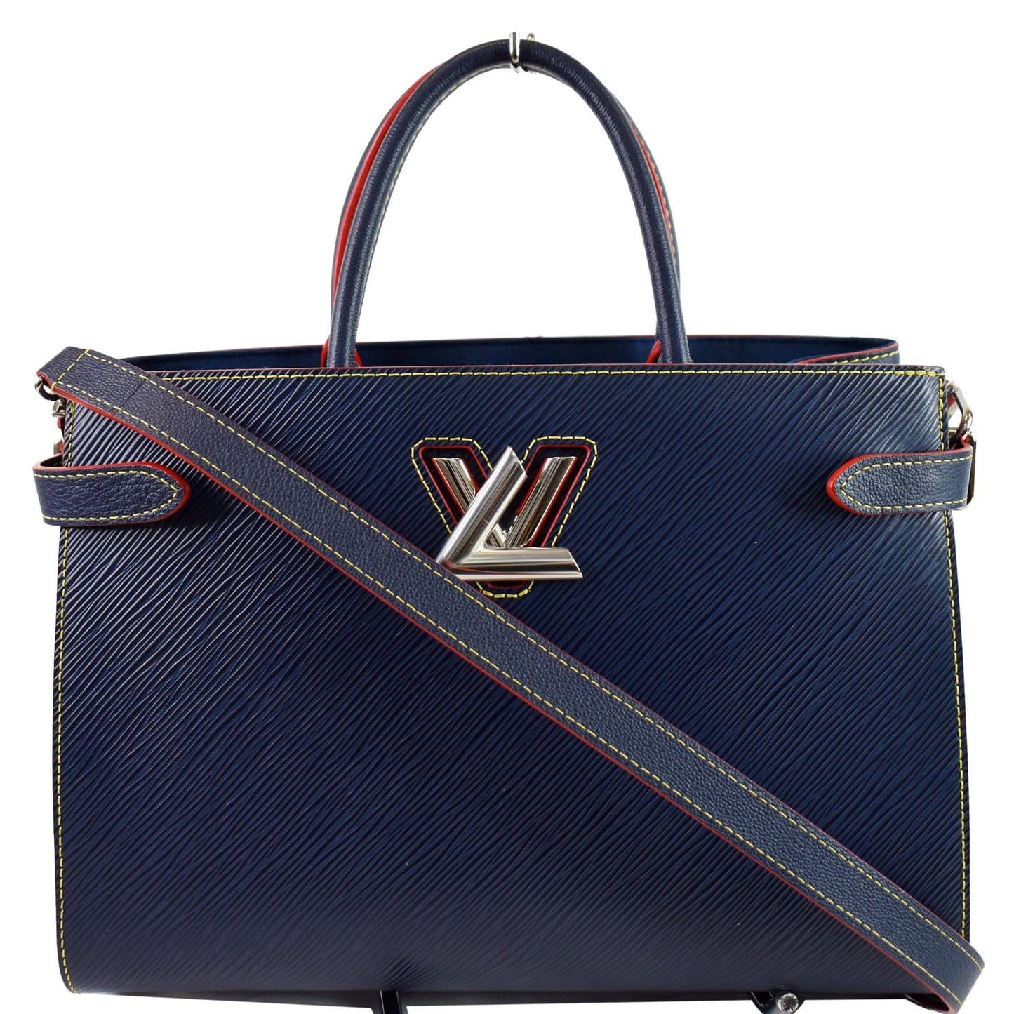 Louis Twist Epi 2Way Tote Bag Indigo Leather
