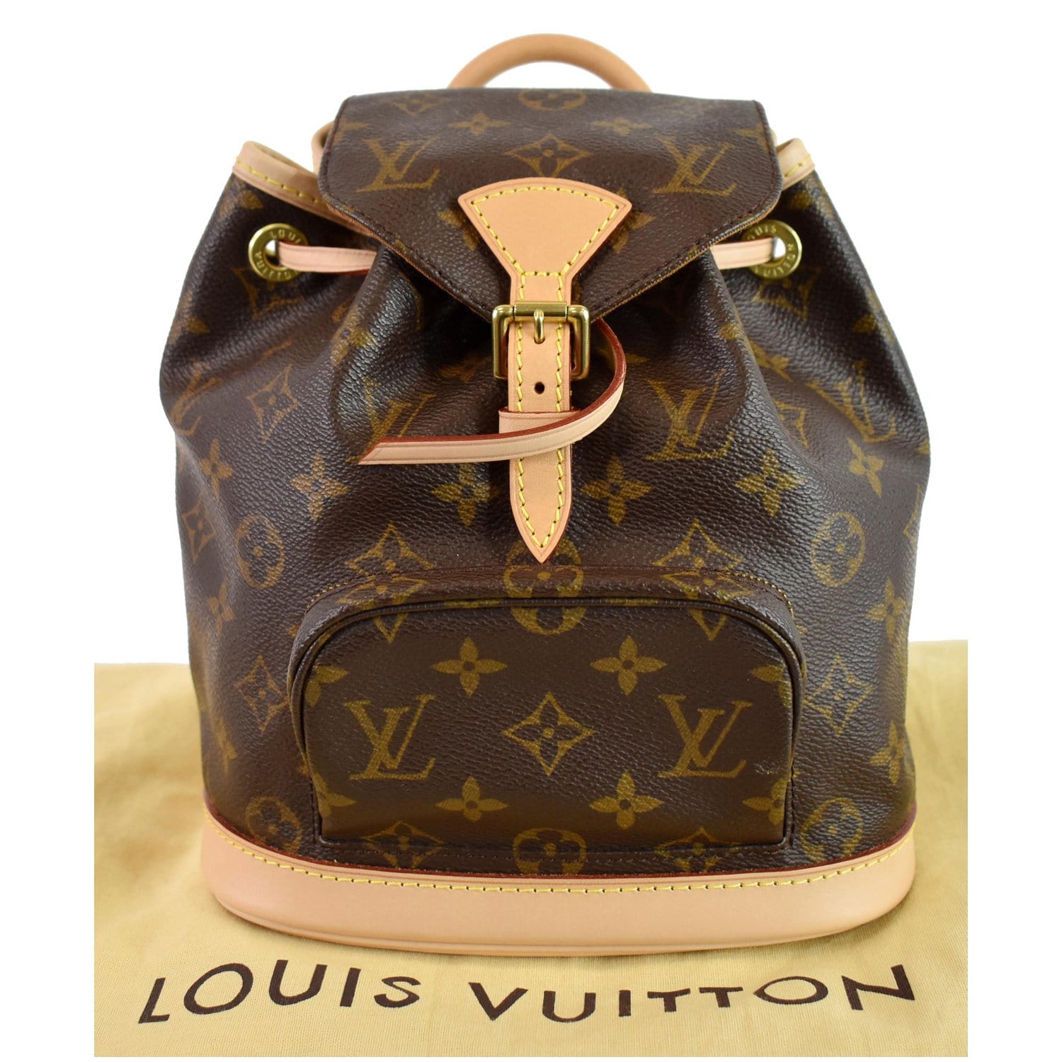 Louis Mini Montsouris Backpack Bag Canvas Monogram Brown 1