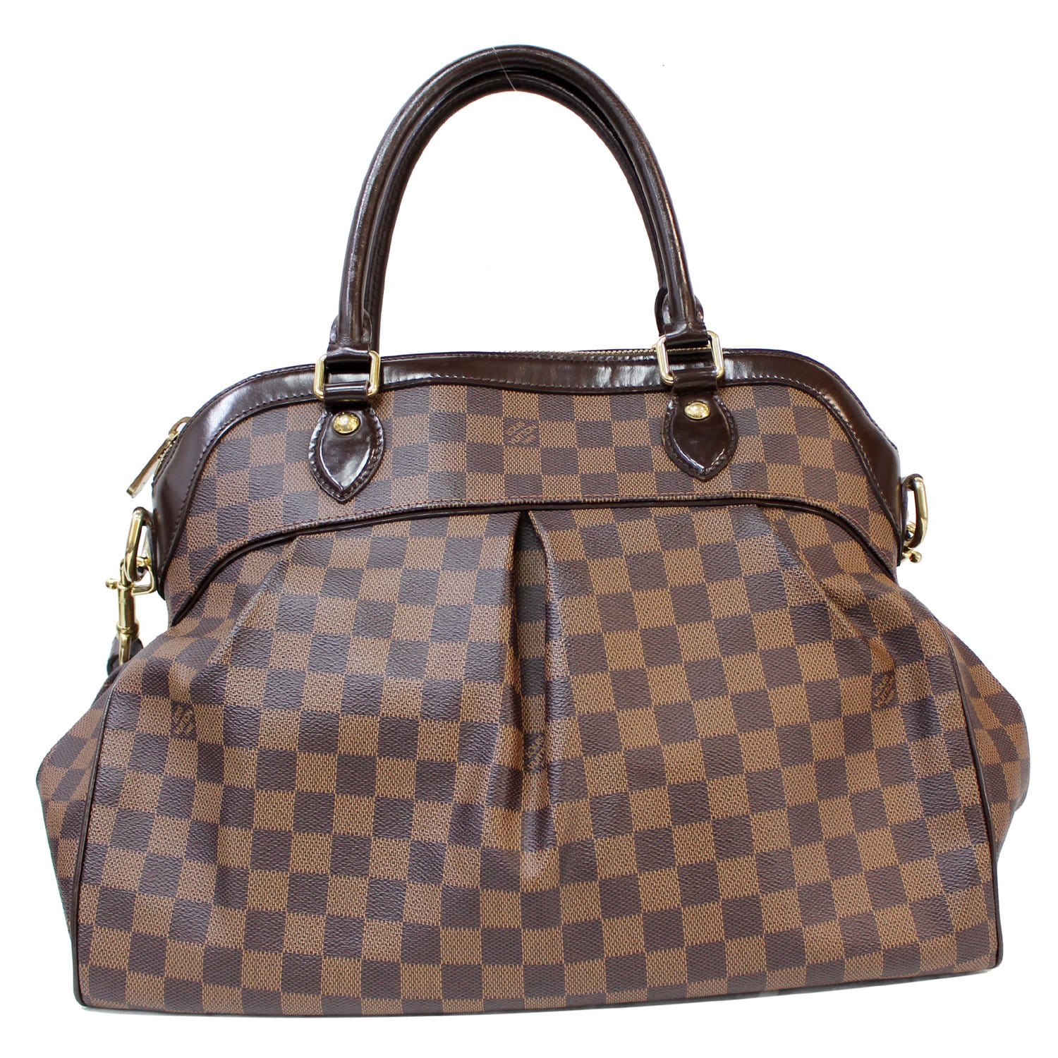 Louis Trevi Gm Damier Ebene 2Way Shoulder Brown Shoulder Bag