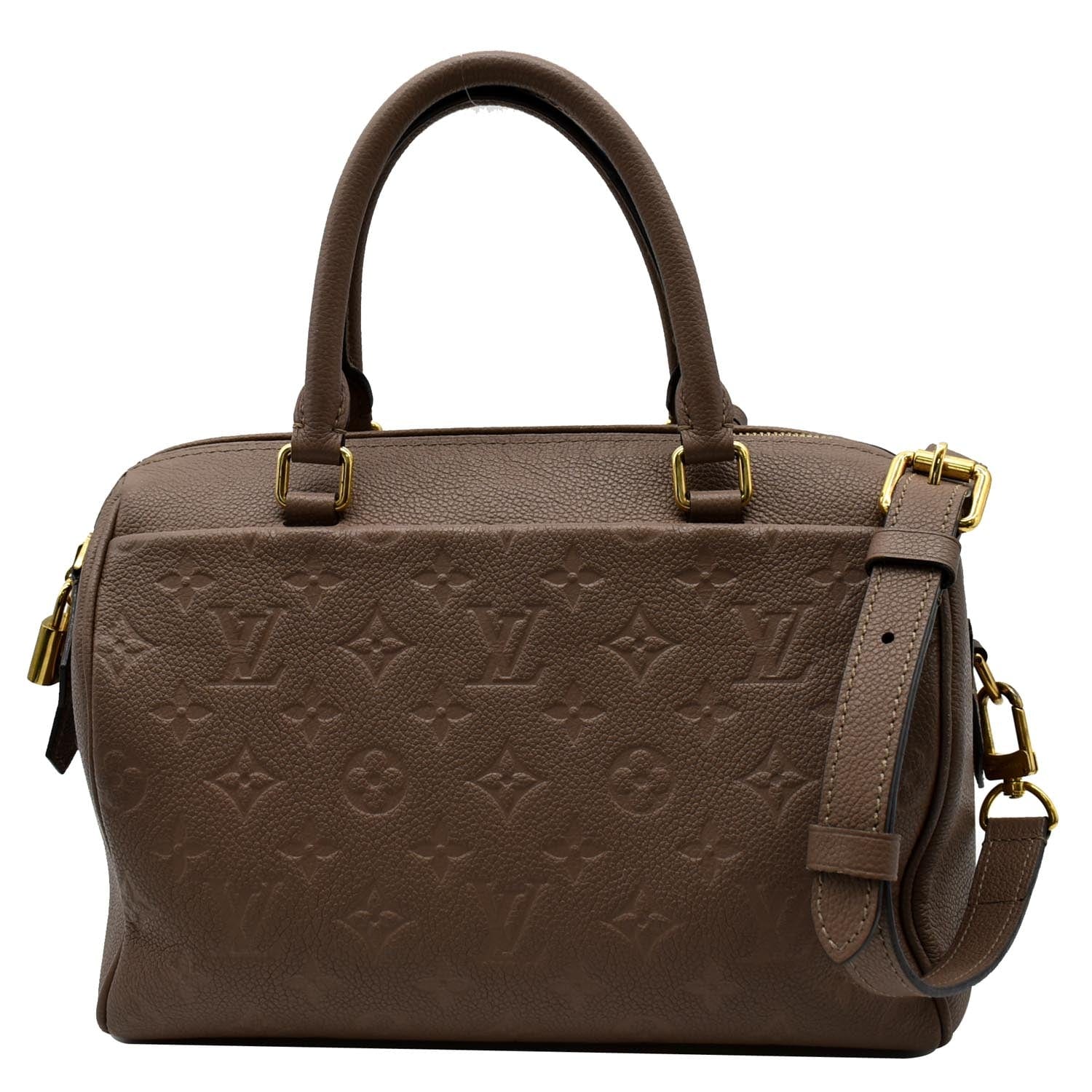 Louis Speedy Bandouliere Empreinte Crossbody Bag Tourterelle Leather Monogram