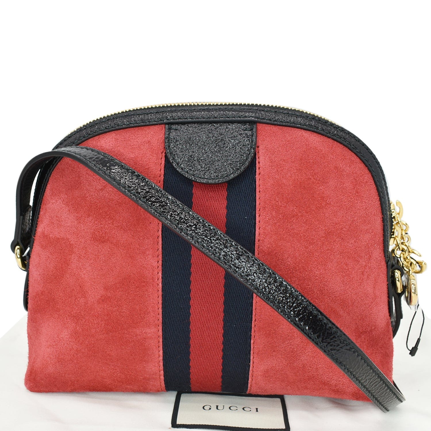 Gucci Ophidia Shoulder Bag Suede Red