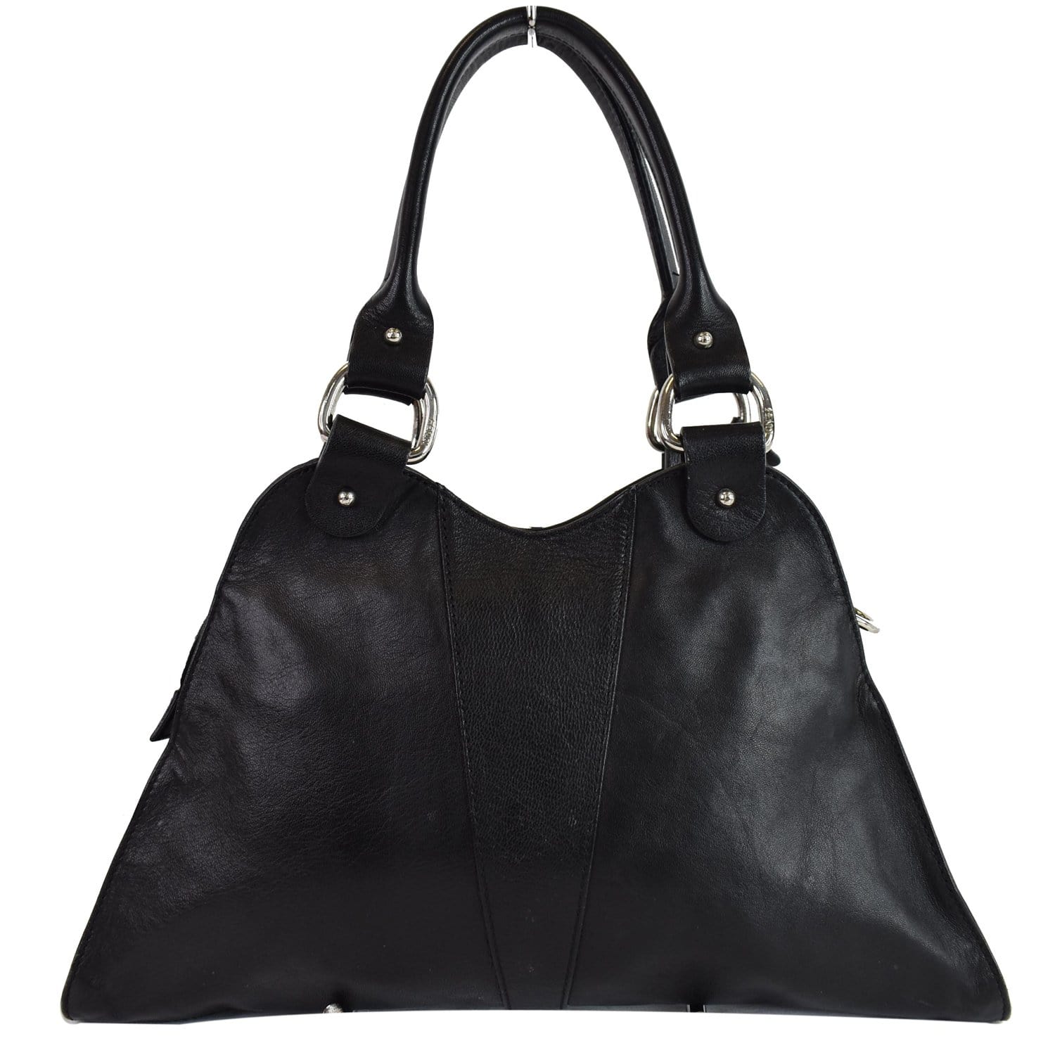 Fendi Devil Trapezio Top Handle Calfskin Tote Shoulder Black Shoulder Bag