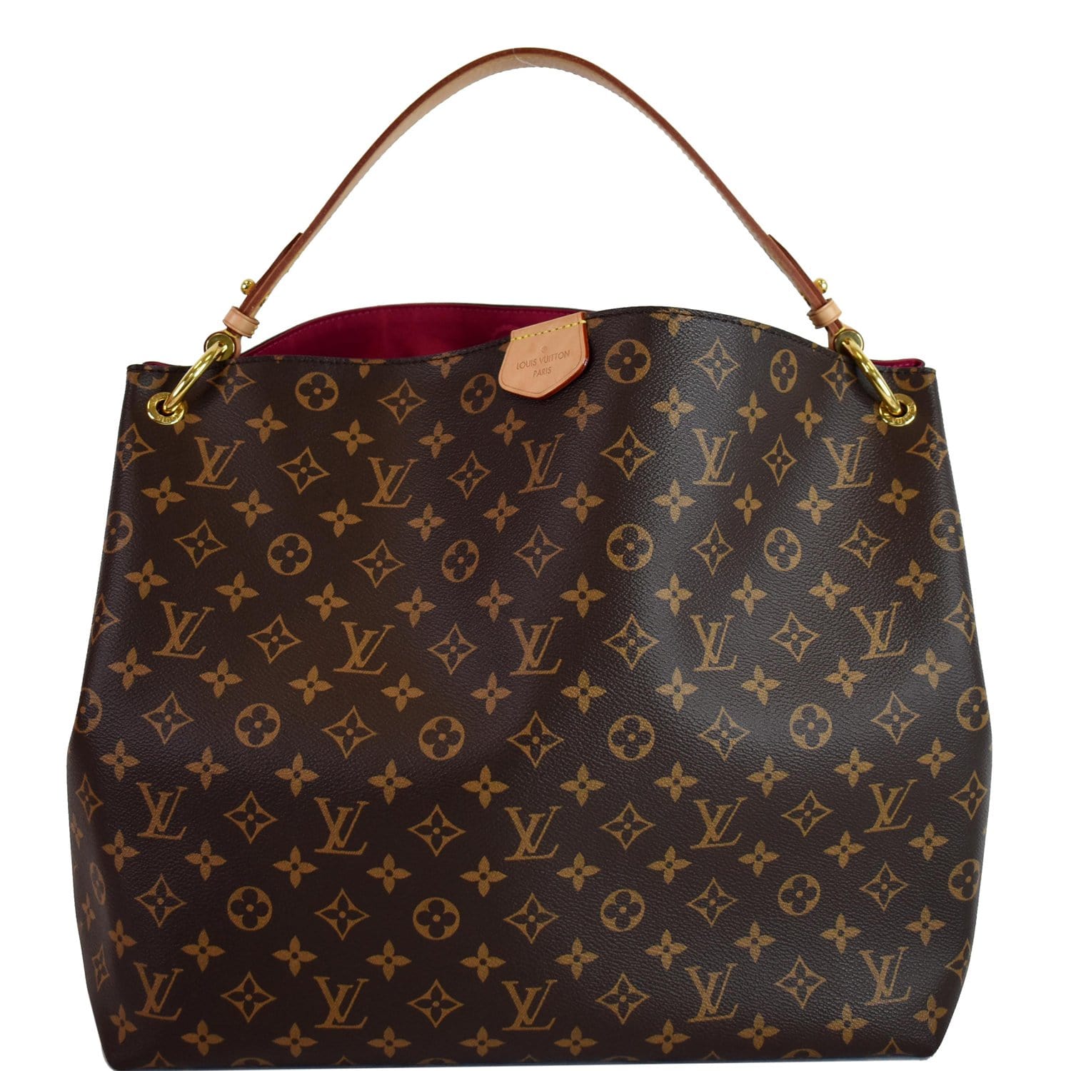 Louis Graceful Mm Shoulder Bag Canvas Monogram Brown 10