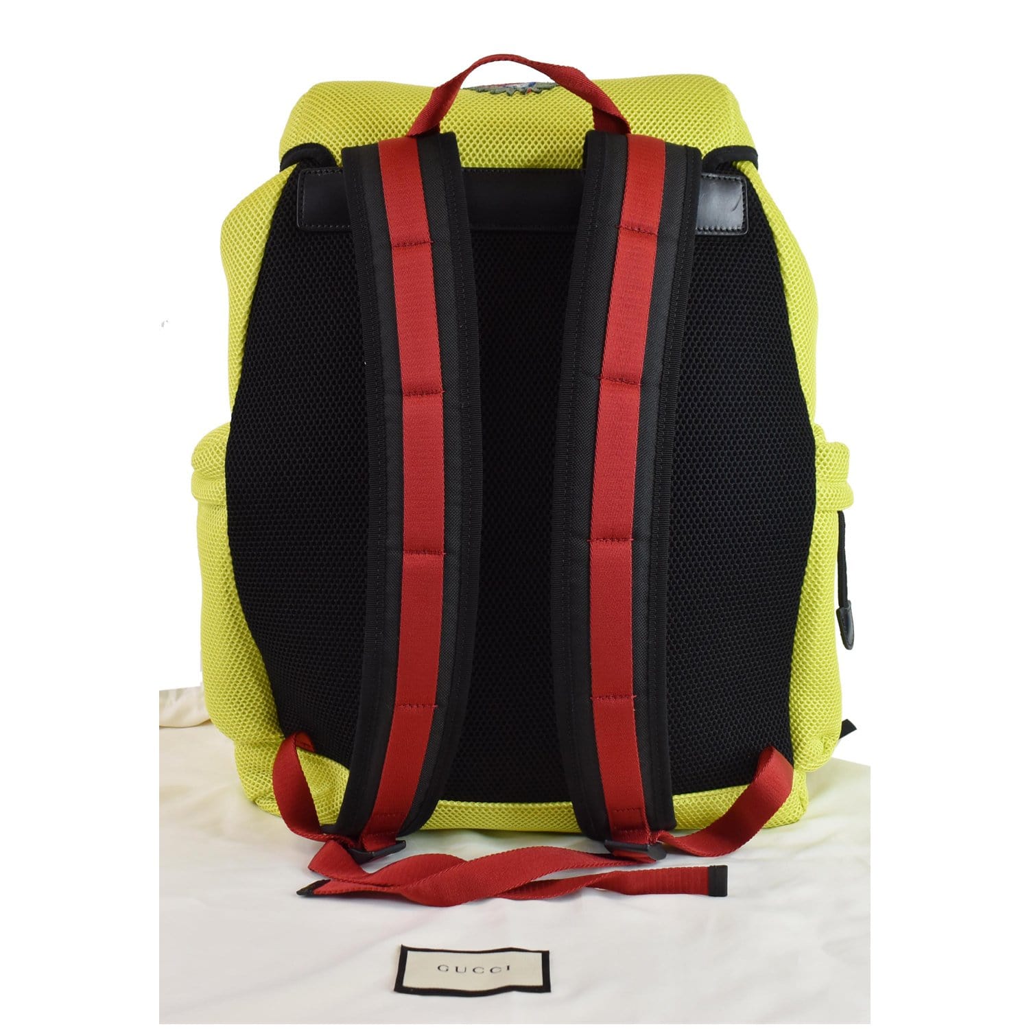 Gucci Techpack Hollywood Embroidery Mesh Fabric Backpack Bag