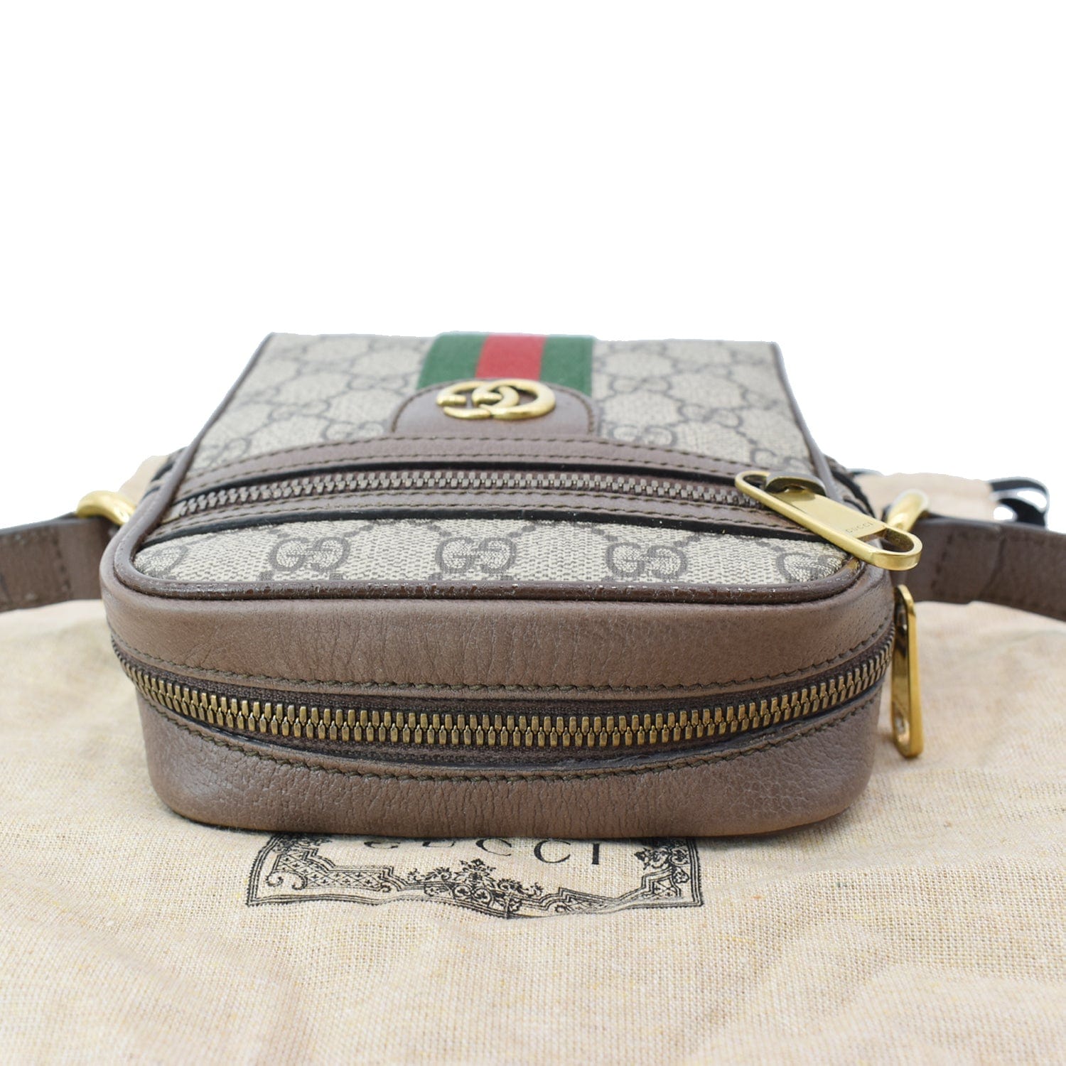 Gucci Ophidia Supreme Shoulder Bag Canvas Beige