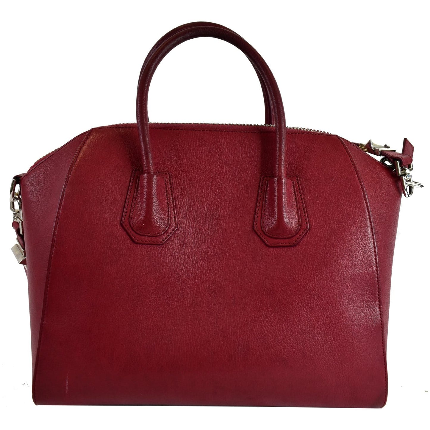 Givenchy Antigona Goatskin Shoulder Bag Leather Red