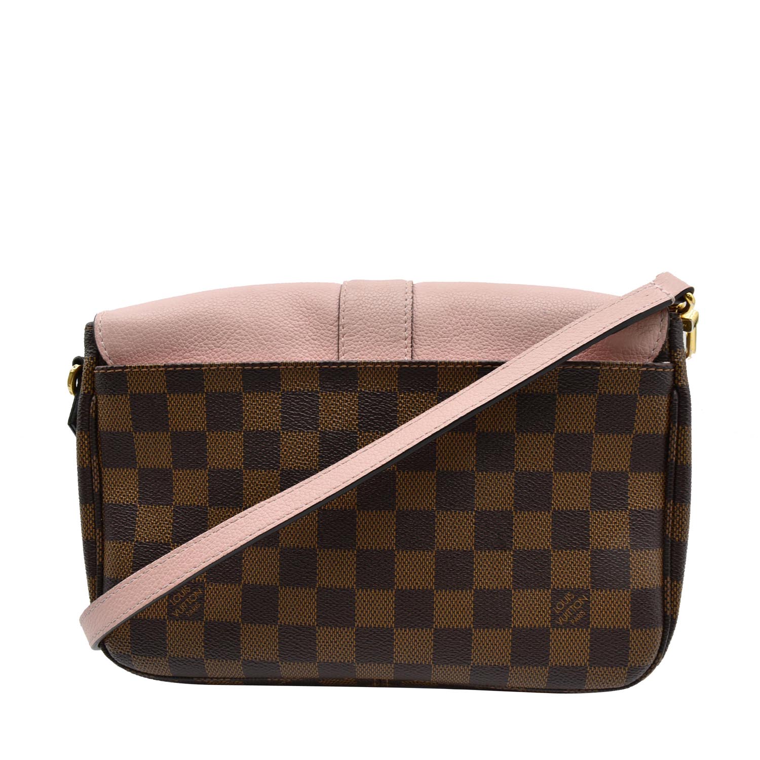 Louis Clapton Damier Ebene Crossbody Bag Magnolia