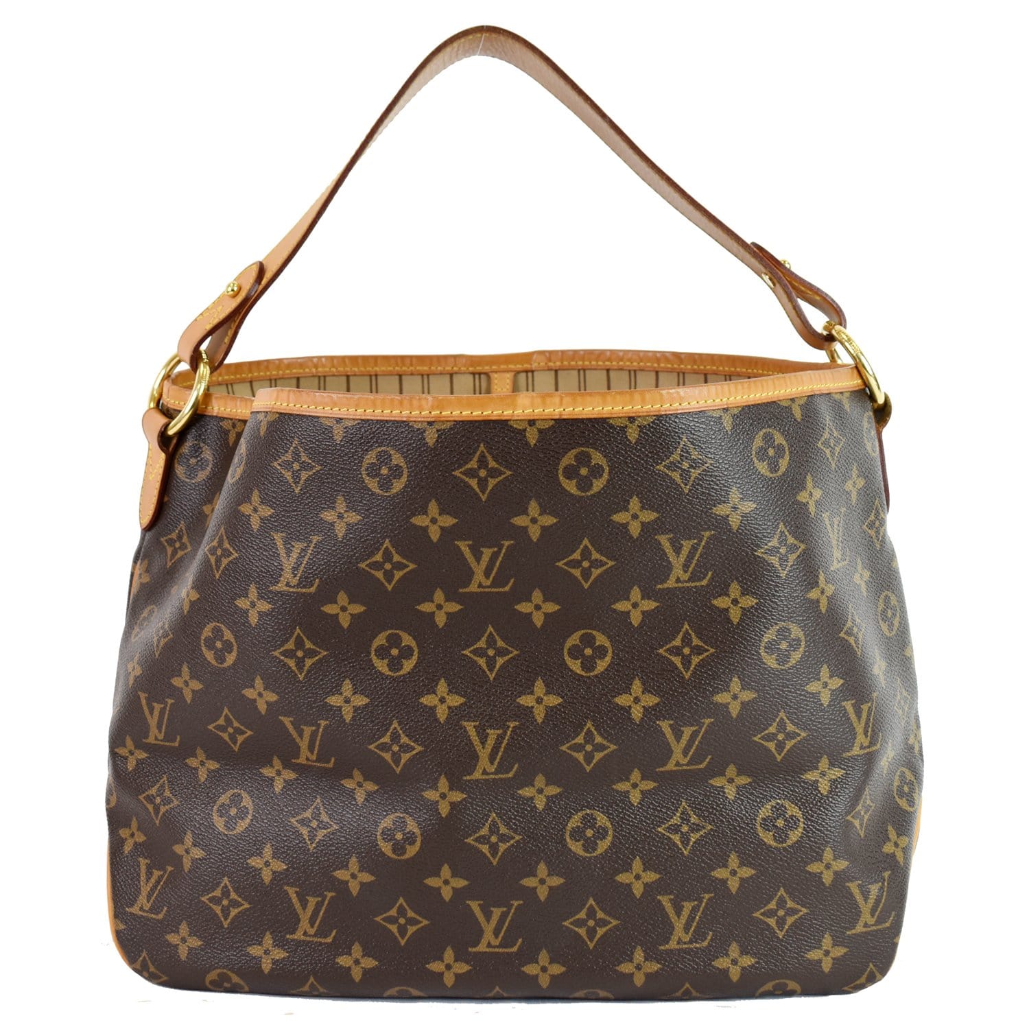 Louis Delightful Pm Shoulder Bag Canvas Monogram Bag Brown