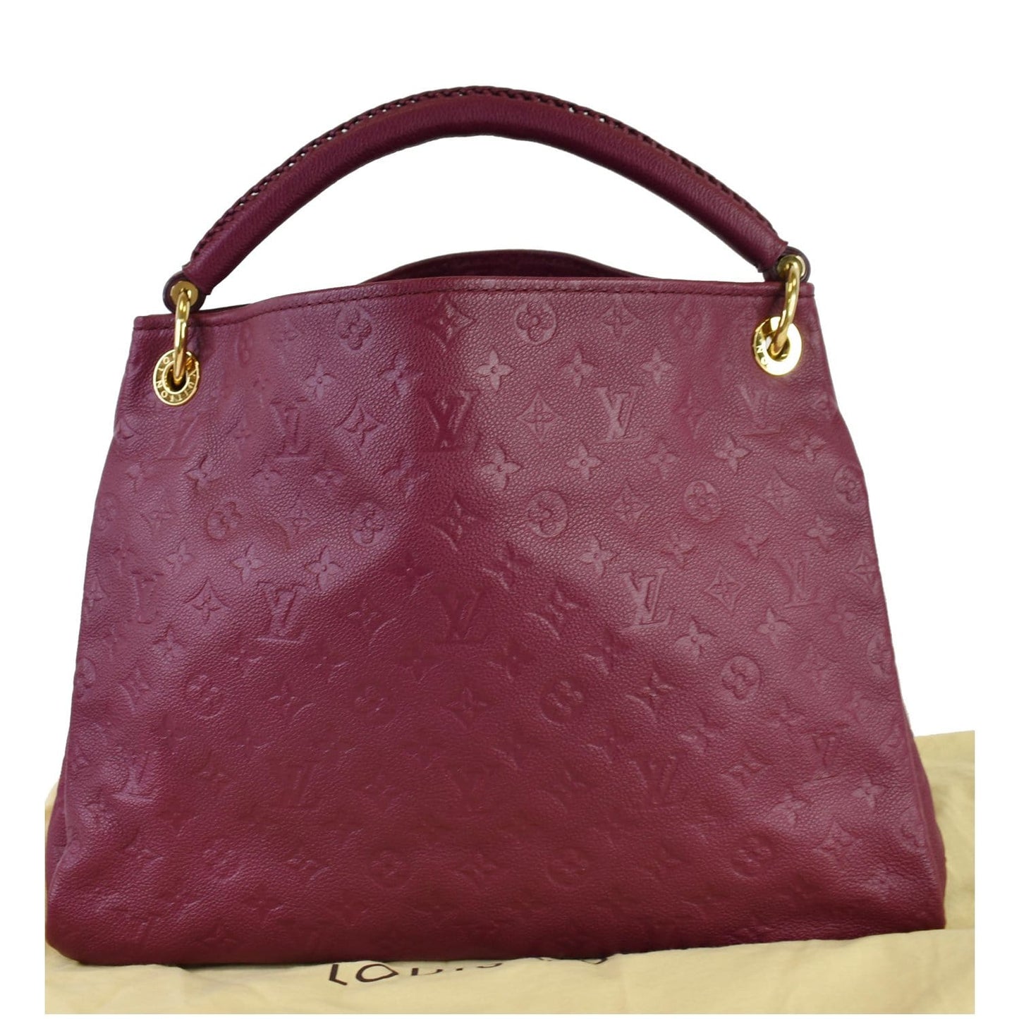 Louis Artsy Mm Empreinte Shoulder Bag Mulberry Leather Black Mulberry