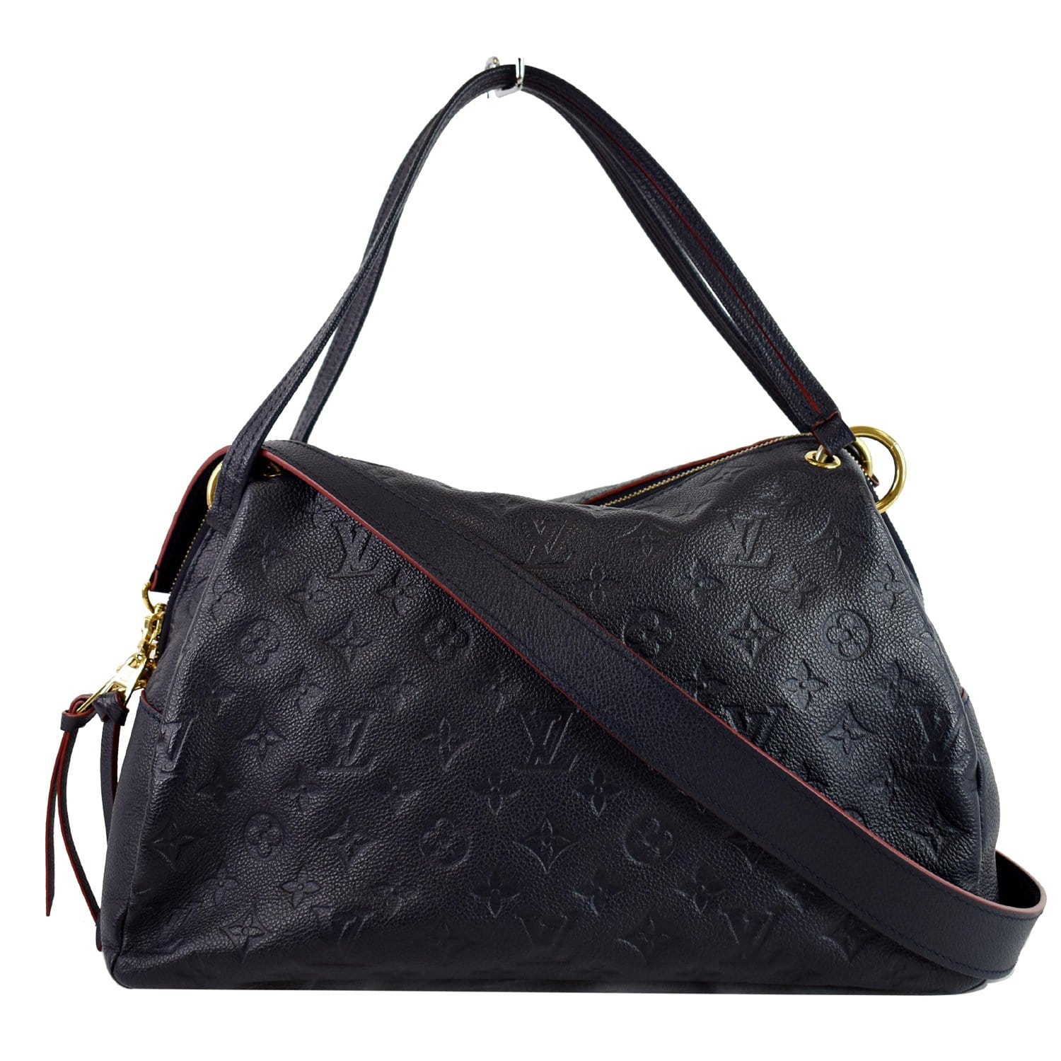 Louis Ponthieu Pm Empreinte Shoulder Bag Leather Blue