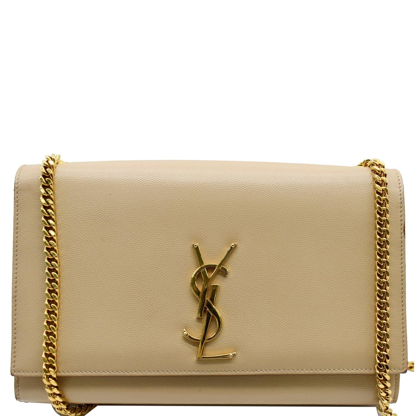 YSL Saint Laurent Saint Kate Crossbody Bag Leather Beige