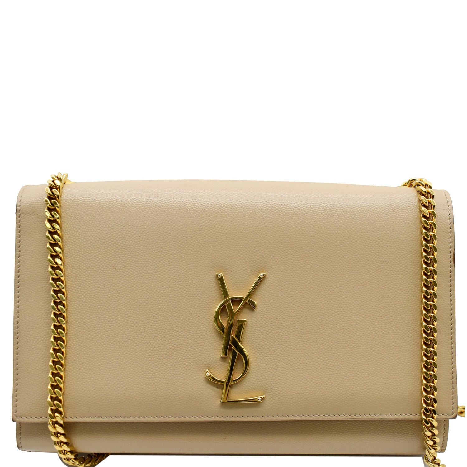 YSL Saint Laurent Saint Kate Crossbody Bag Leather Beige