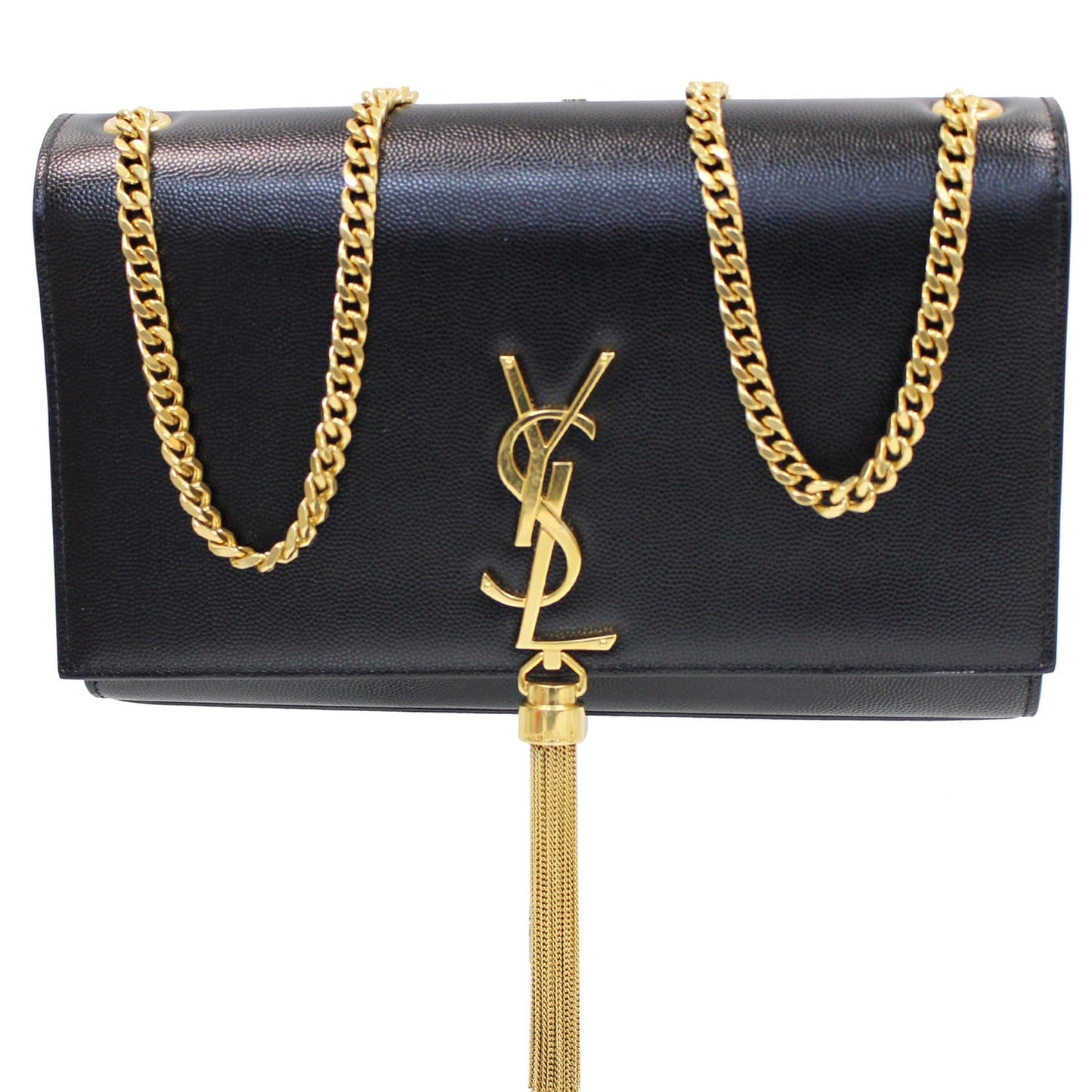 YSL Saint Laurent Saint Kate Grain De Poudre Crossbody Bag Black Medium