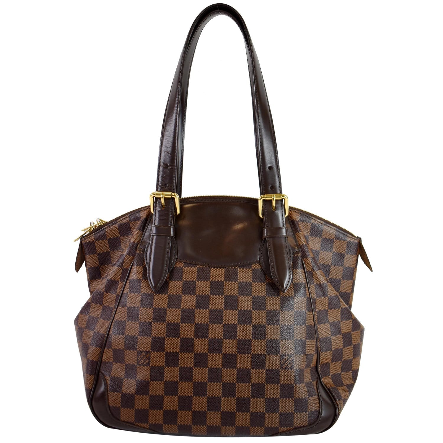 Louis Verona Mm Damier Ebene Shoulder Bag Brown Brown 2
