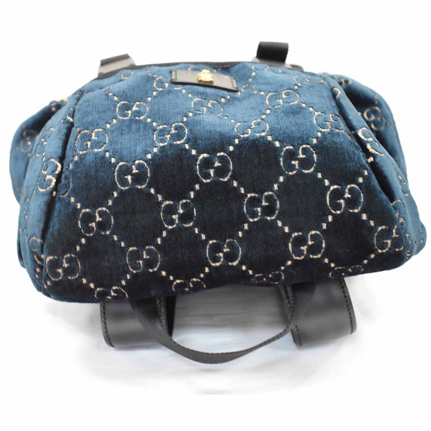 Gucci Classic Velvet Backpack Dark Monogram Blue
