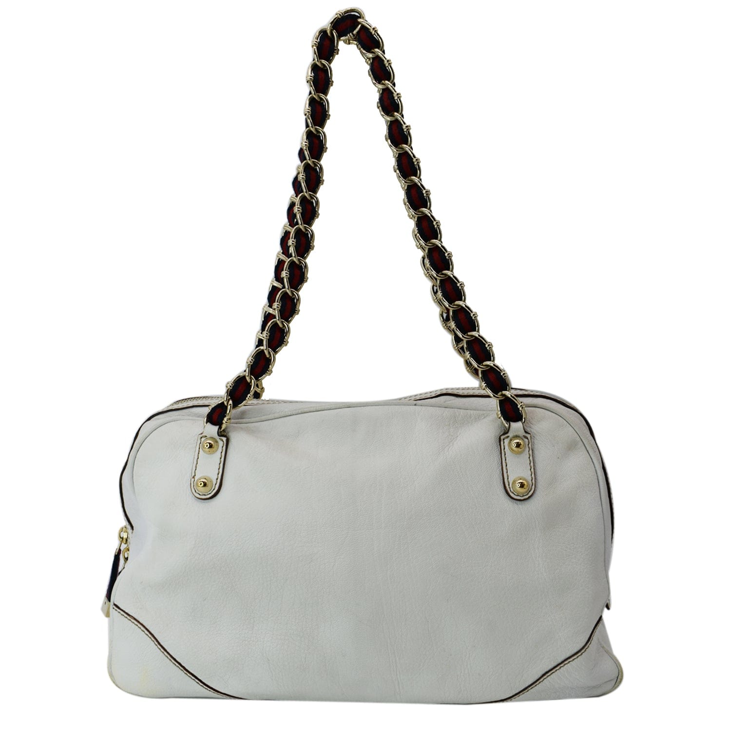Gucci Capri Bowler Bag Leather White Travel Bag
