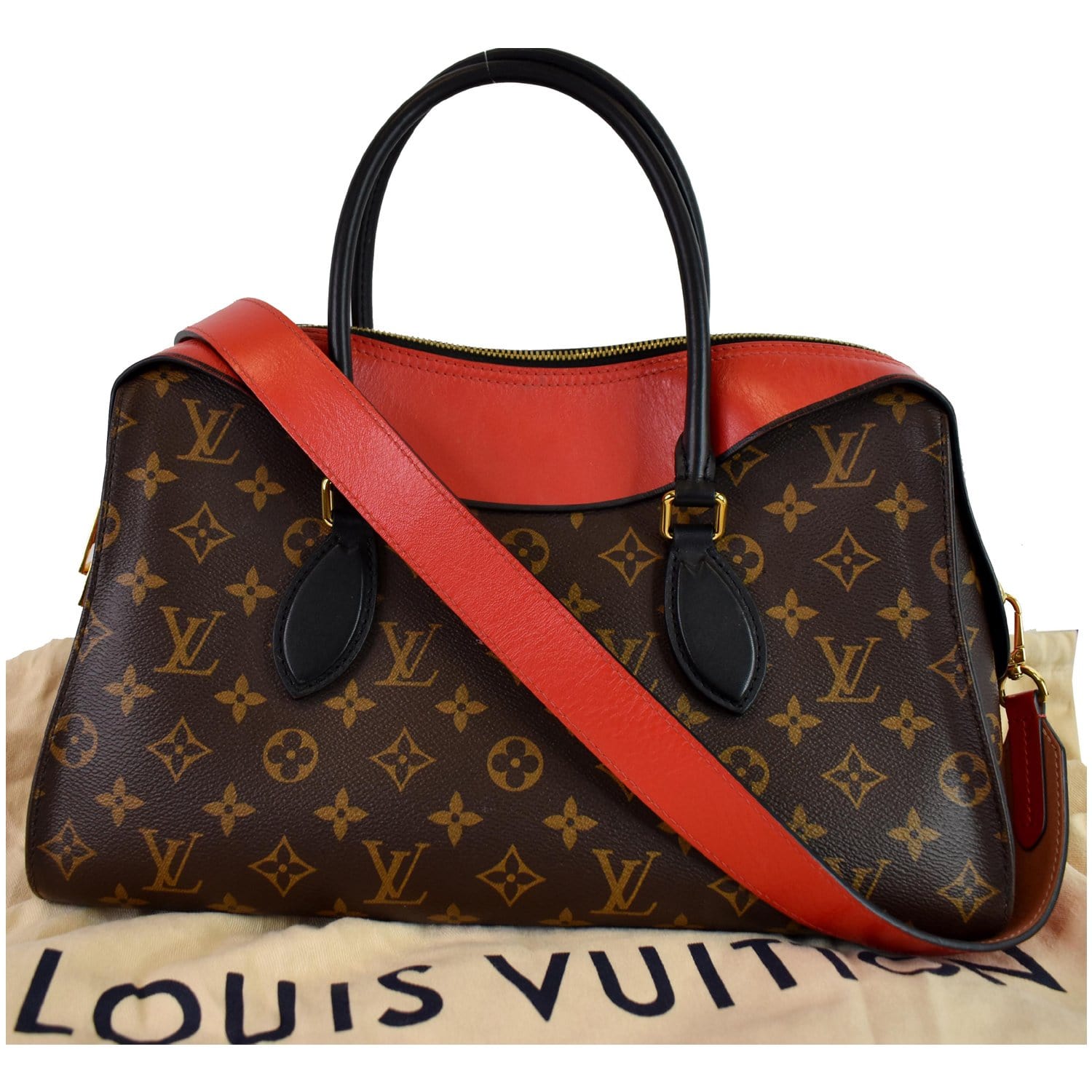 Louis Tuileries Tote Shoulder Bag Canvas Monogram Brown 4