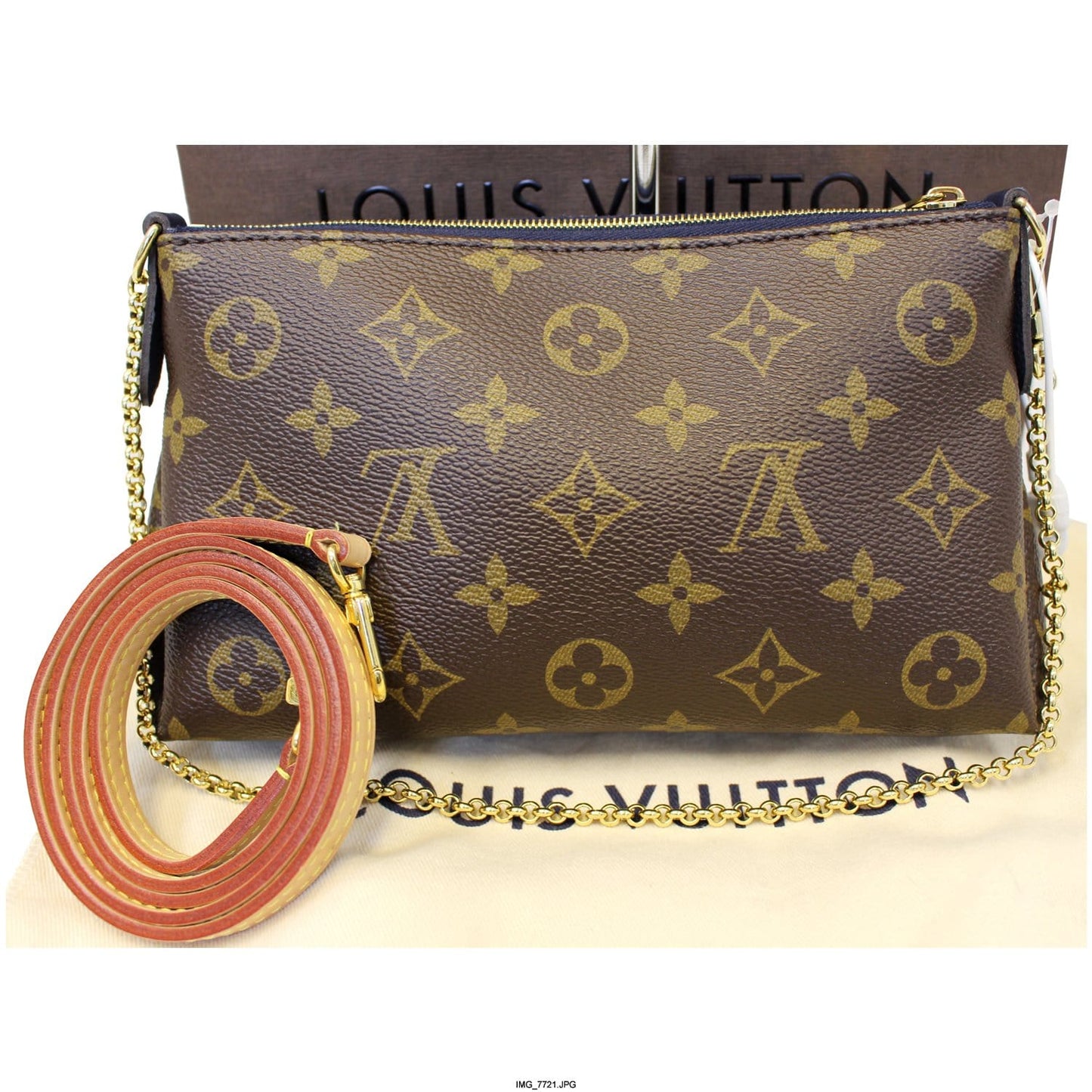Louis Pallas Clutch Crossbody Bag Canvas Monogram Bag E4941