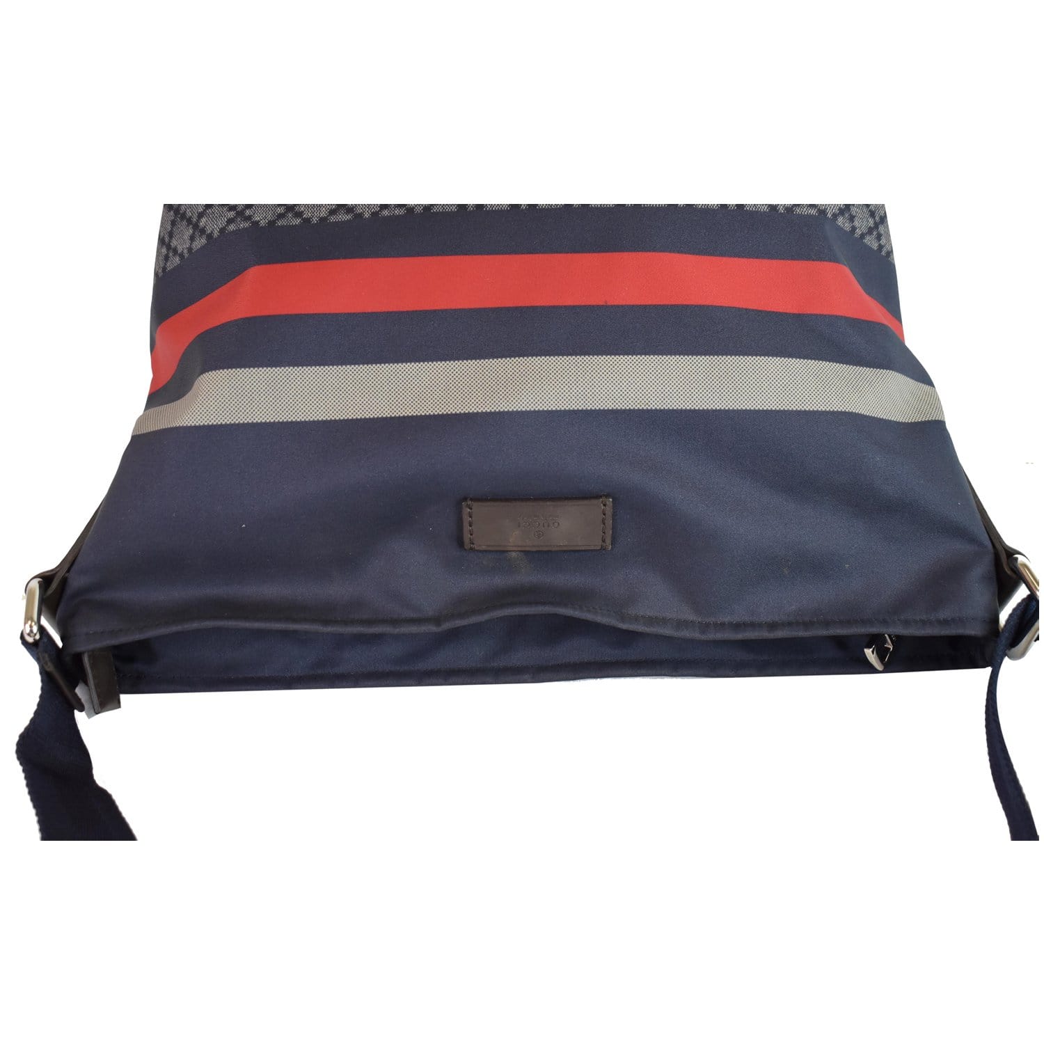 Gucci Diamante Crossbody Messenger Bag Nylon Blue Crossbody Bag