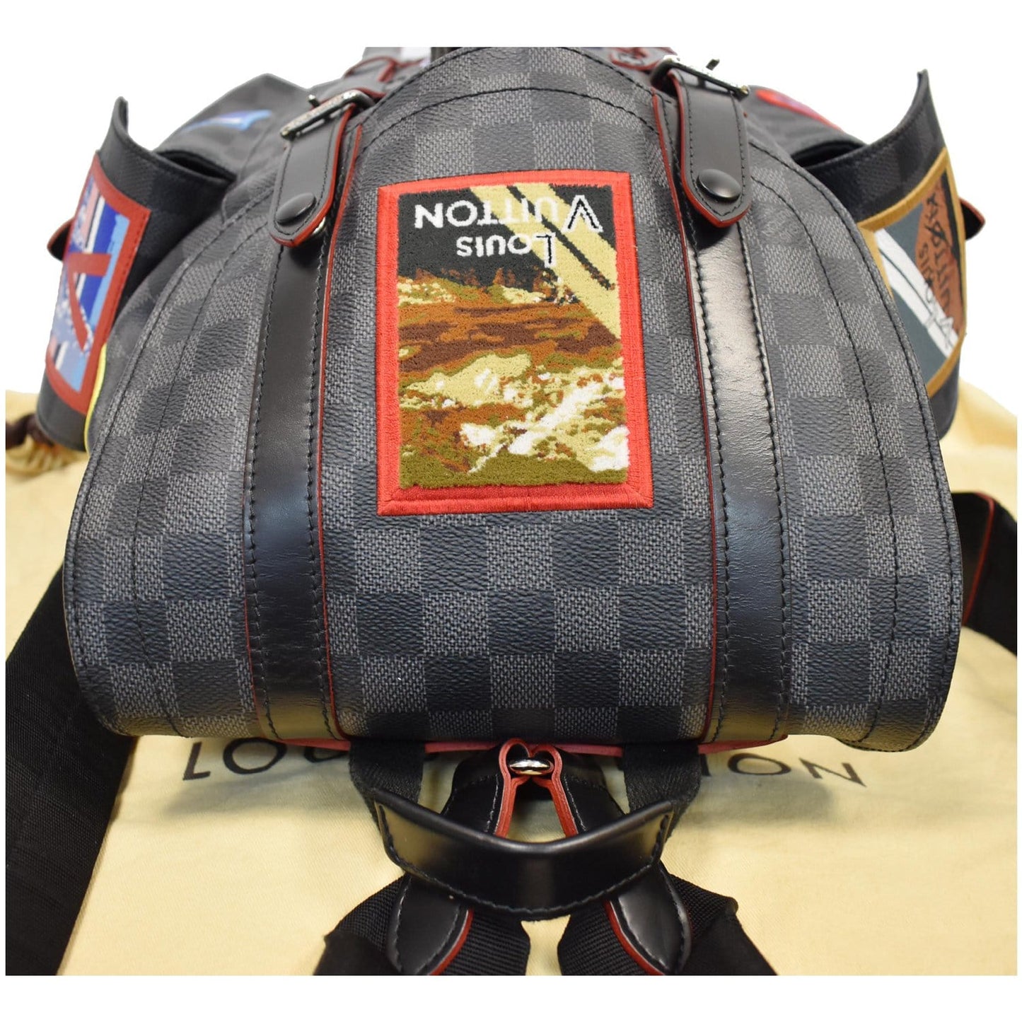 Louis Alps Christopher Patch Damier Graphite Backpack Black
