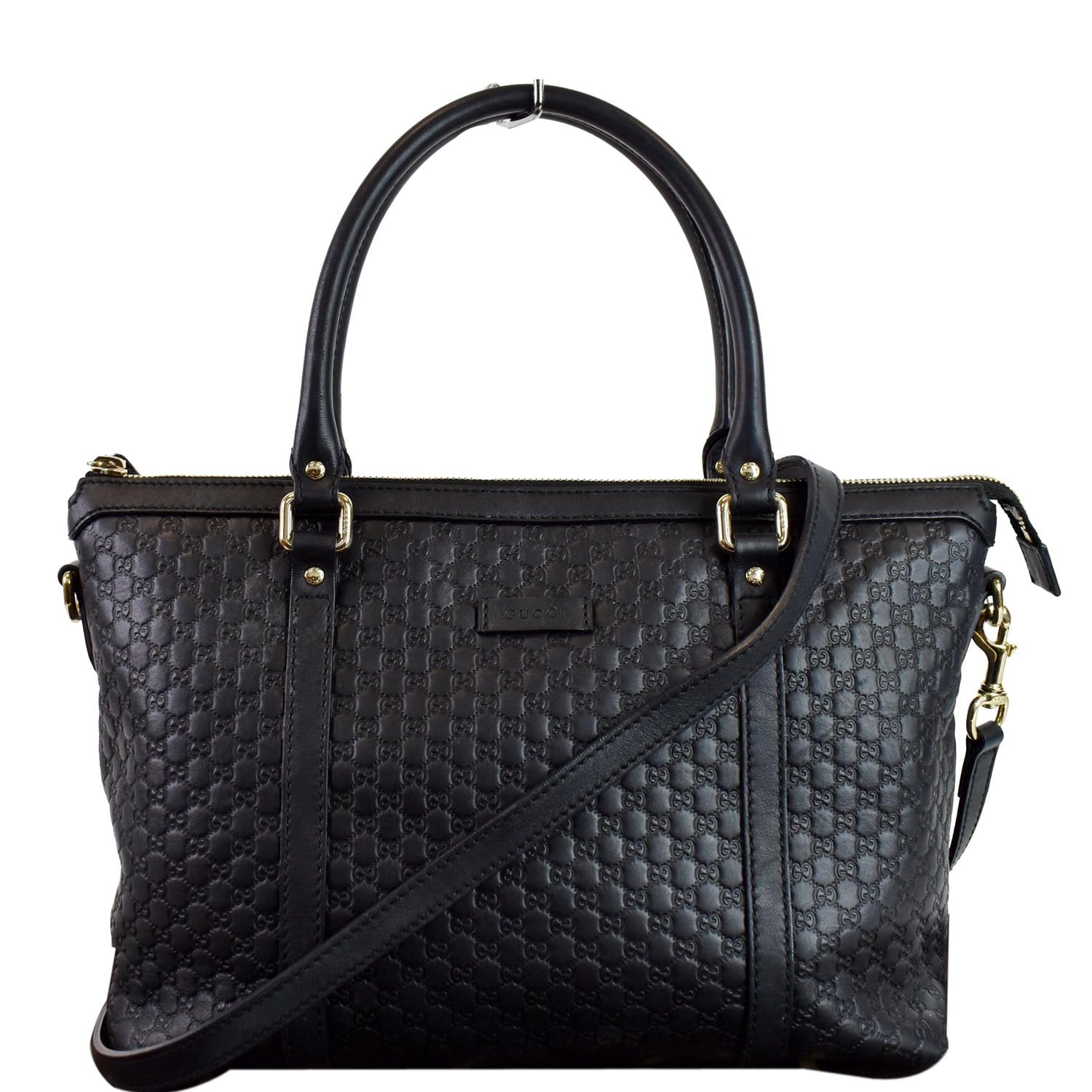 Gucci Micro ssima 2Way Shoulder Bag Leather Black