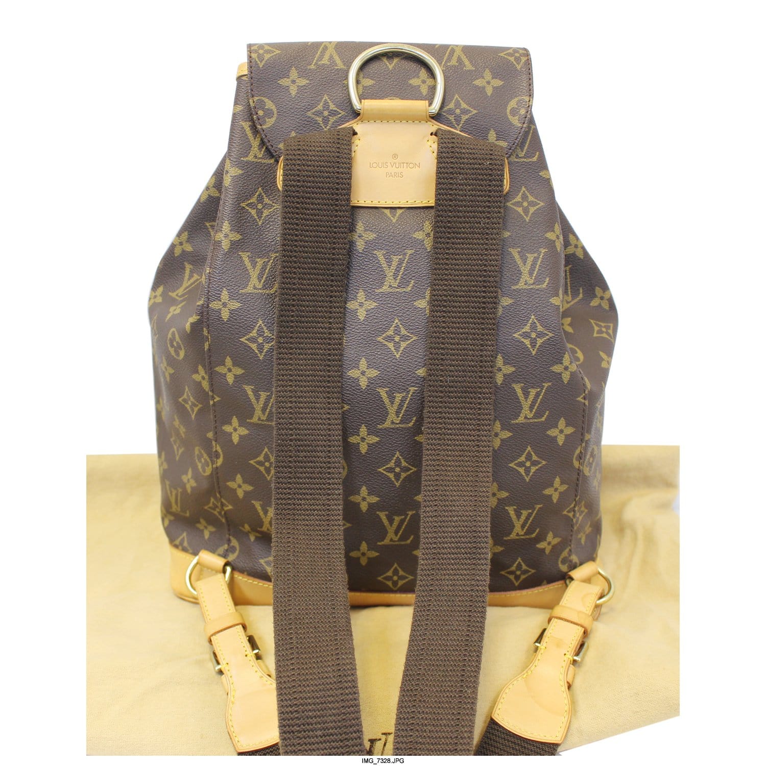Louis Montsouris Gm Backpack Bag Canvas Monogram Brown E4886