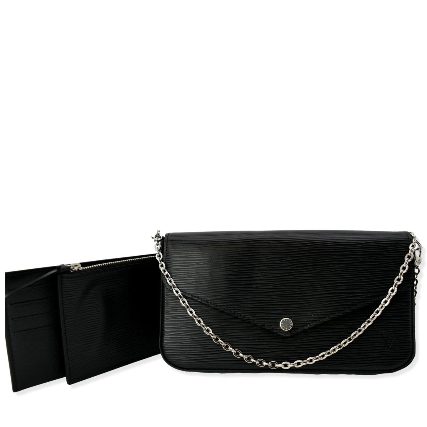 Louis Felicie Pochette Epi Crossbody Bag Hot Black
