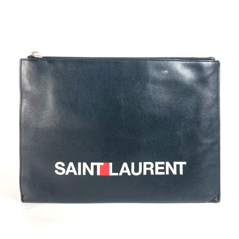 Saint Paris Clutch Bag Mens Leather Black