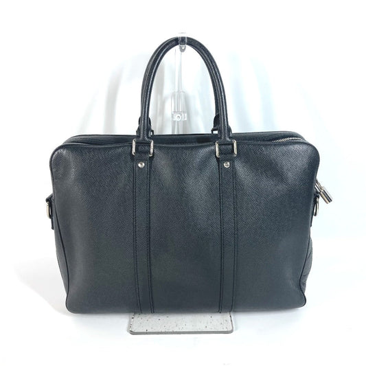 Louis Vuitton M33412 Taiga PDV Portodocument Leather Black Handbag