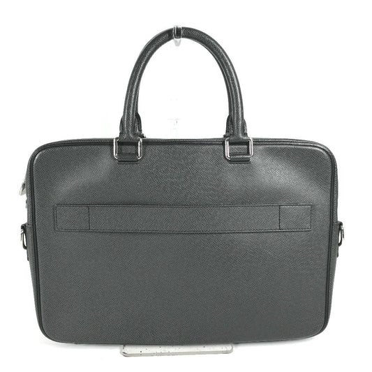 Louis Vuitton Business M30643 Taiga PortoDocument Leather Black Handbag