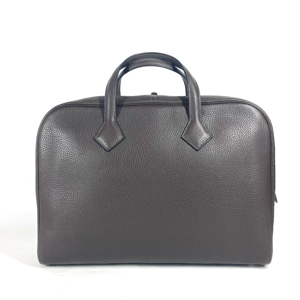 Hermes Business Bag Taurillon Clemence Bag Handbag Victoria Mens Brown Travel Bag