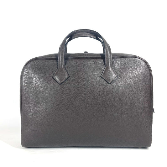 Hermes Business Bag Taurillon Clemence Bag Handbag Victoria Mens Brown Travel Bag