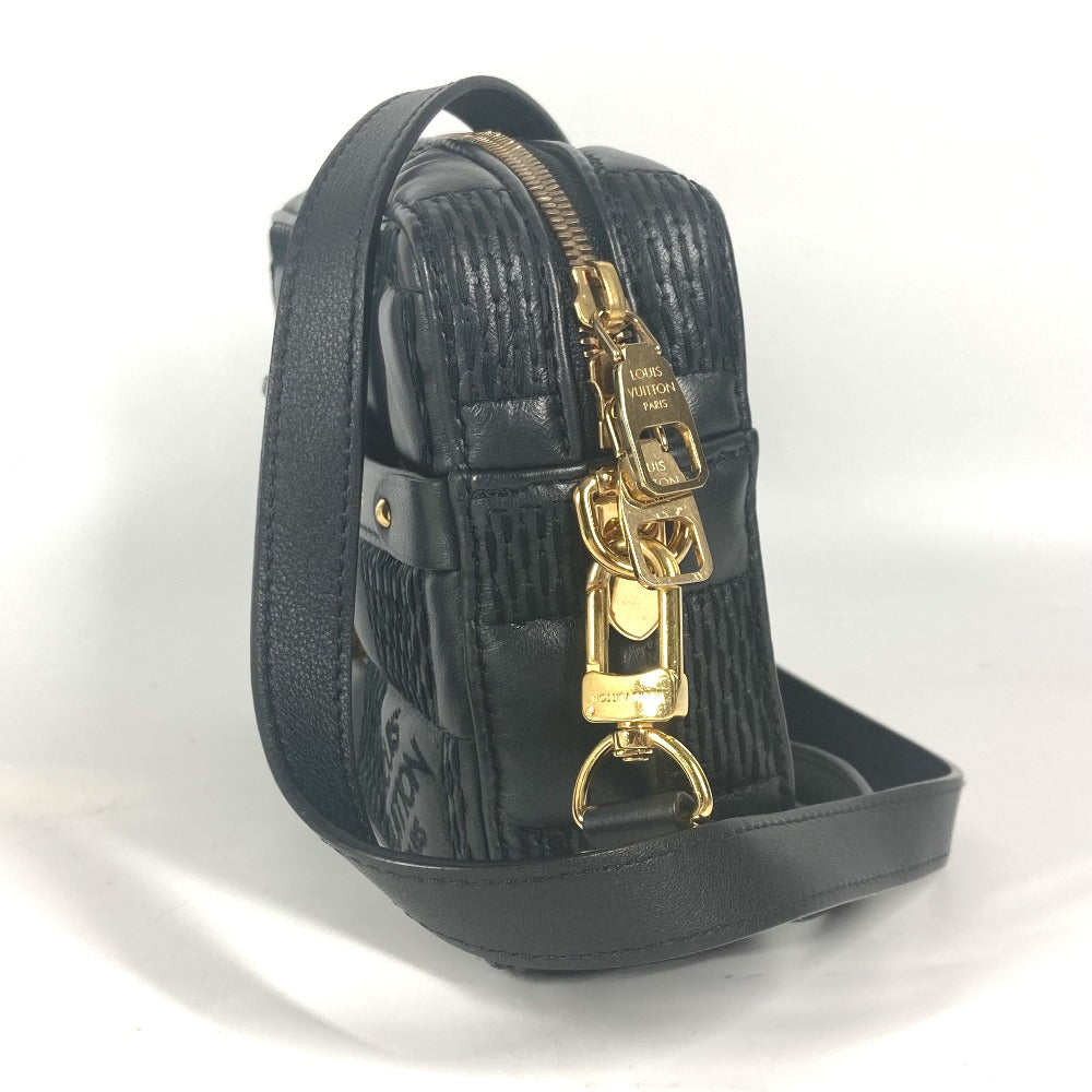 Louis Vuitton M59046 Damier Pochette Troca Leather Black Shoulder Bag