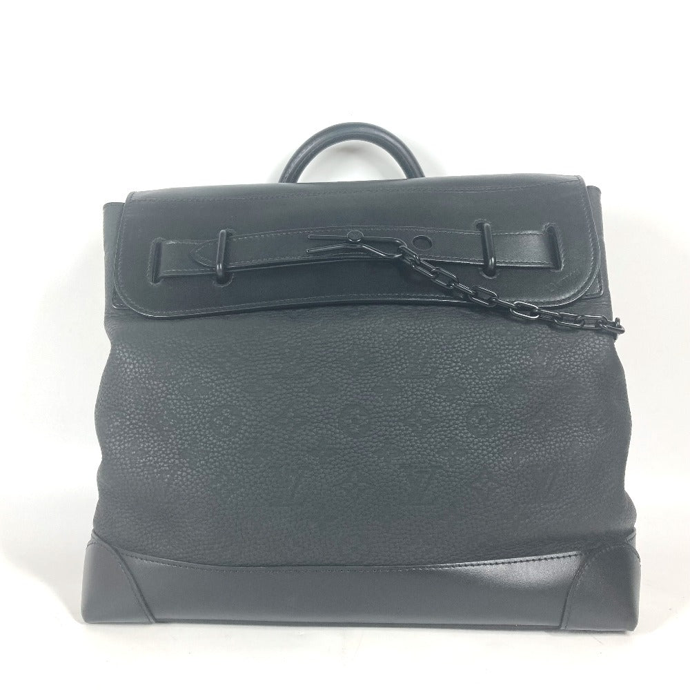 Louis Vuitton M55701 Taurillon Clemence Steamer PM Monogram Leather Black Shoulder Bag