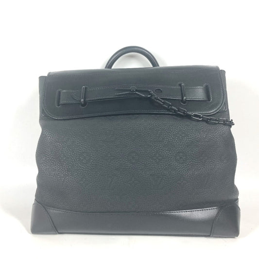 Louis Vuitton M55701 Taurillon Clemence Steamer PM Monogram Leather Black Shoulder Bag
