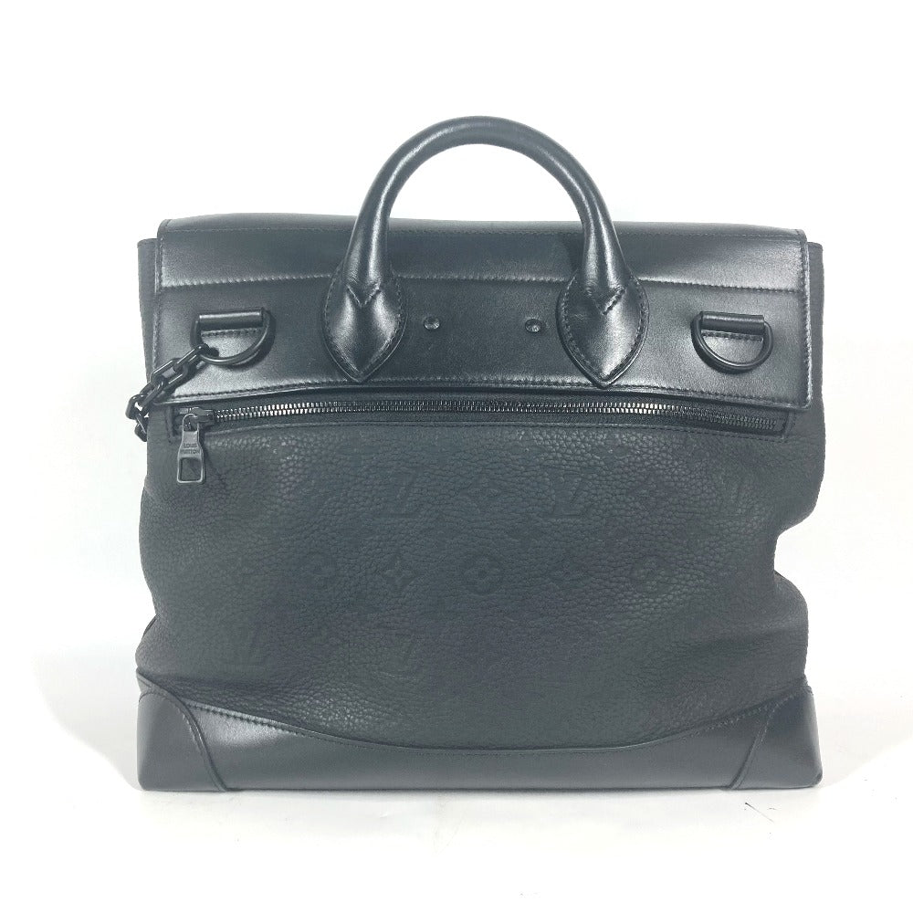 Louis Vuitton M55701 Taurillon Clemence Steamer PM Monogram Leather Black Shoulder Bag