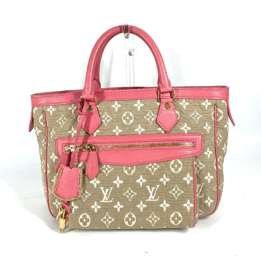 Louis Vuitton M93496 Sabia Hippo MM Monogram Leather Canvas Pink Tote Bag