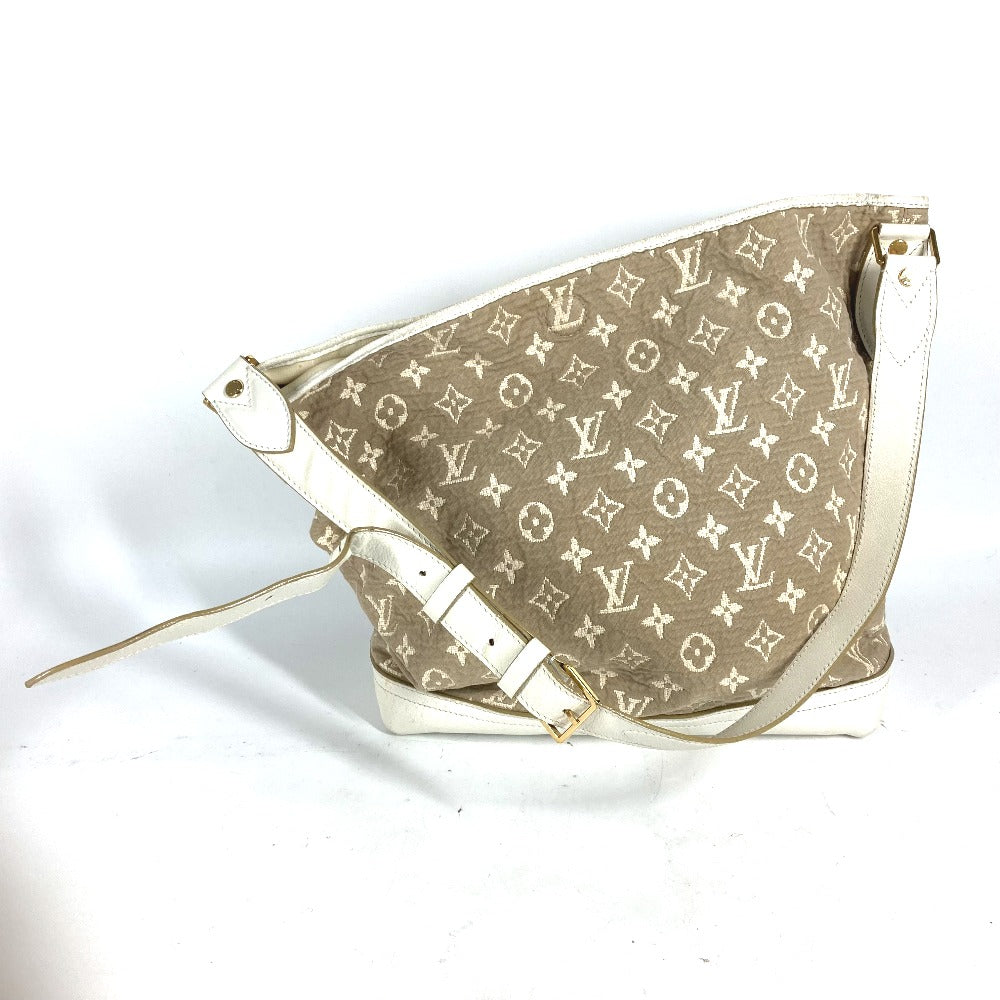 Louis Vuitton M93499 Sabia Buzzus PM Monogram Leather Cotton Beige Shoulder Bag