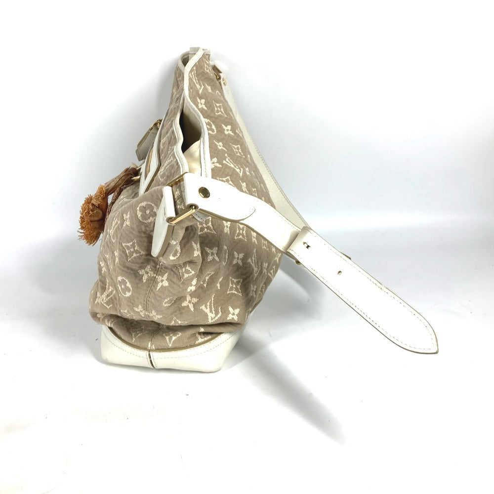 Louis Vuitton M93499 Sabia Buzzus PM Monogram Leather Cotton Beige Shoulder Bag