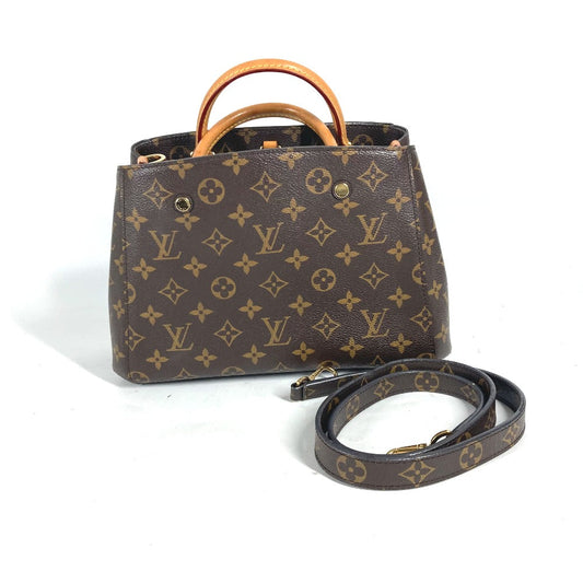 Louis Vuitton M41055 Montaigne BB Monogram Canvas Brown Handbag