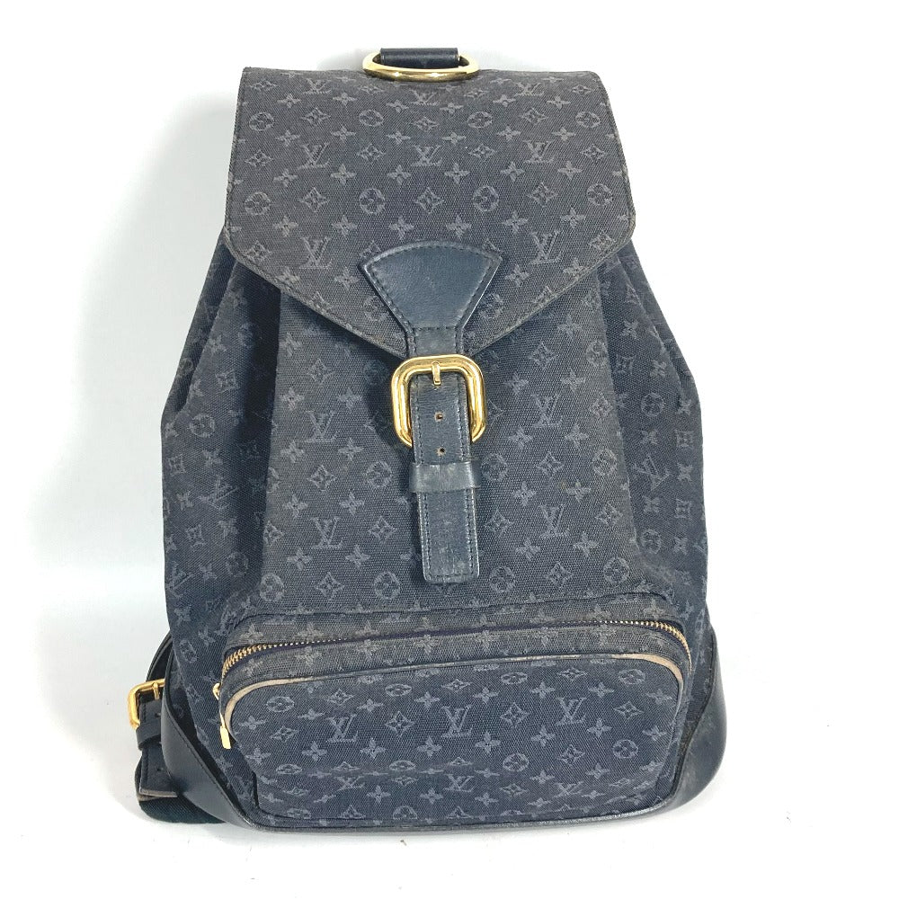 Louis Vuitton Backpack M92455 MontsourisGM Monogram Denim Navy Mini