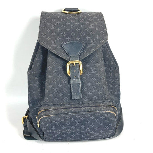 Louis Vuitton Backpack M92455 MontsourisGM Monogram Denim Navy Mini