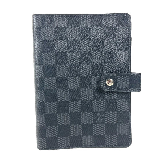 Louis Vuitton Notebook cover R20242 Damier Grafitto Canvas Black Handbag