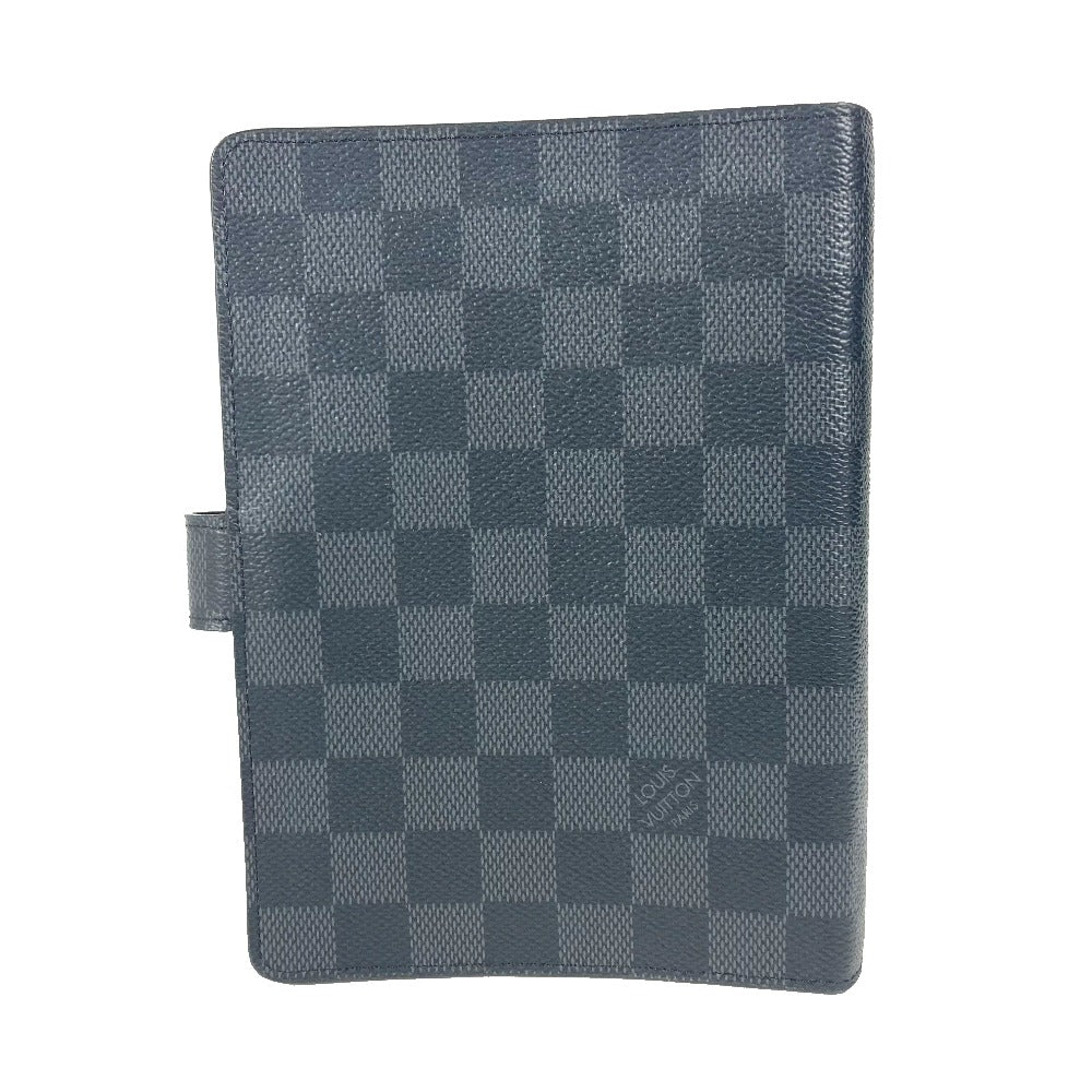 Louis Vuitton Notebook cover R20242 Damier Grafitto Canvas Black Handbag