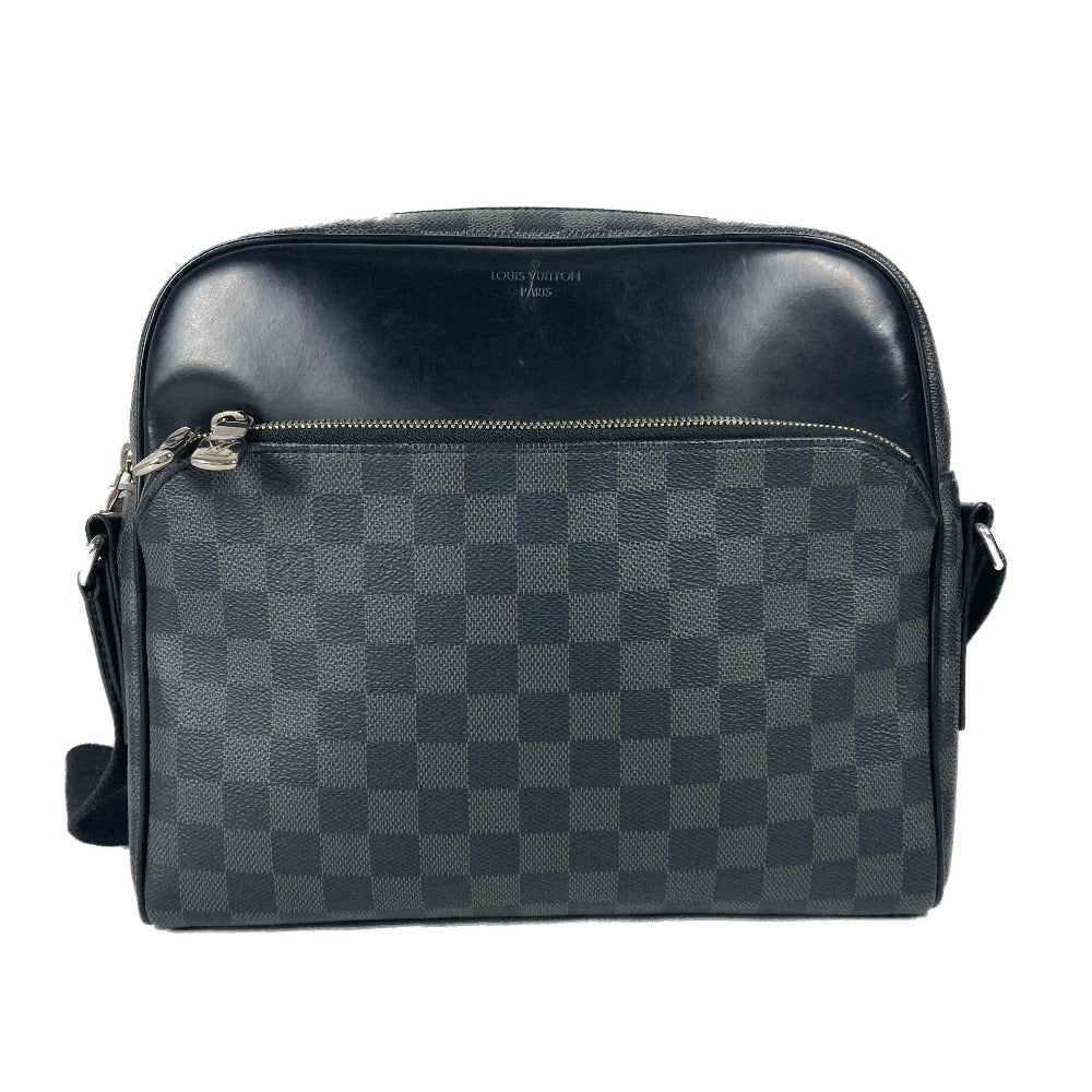 Louis Vuitton N41408 Damier Grafitto Damier Grafitte Canvas Black Shoulder Bag