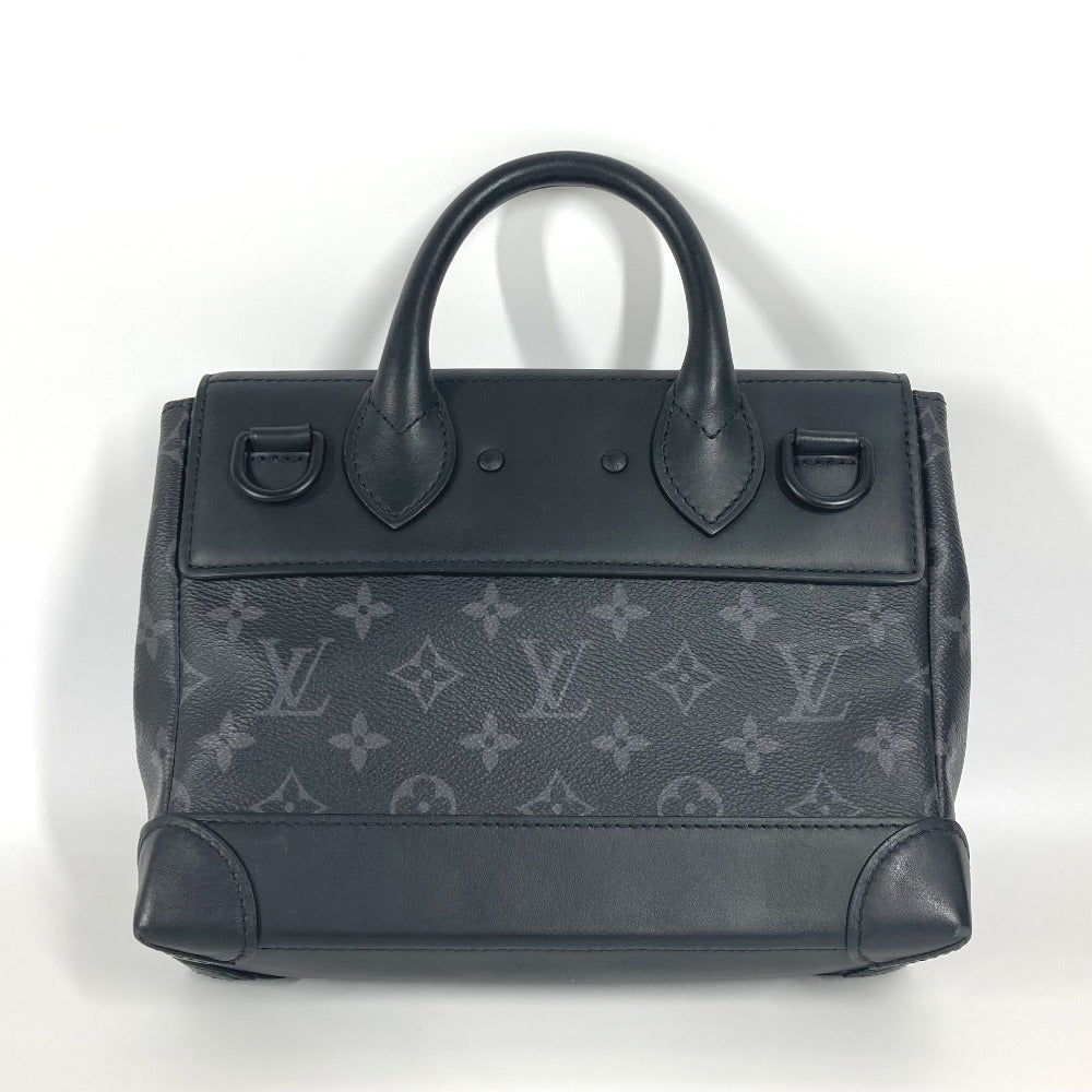 Louis Vuitton M46953 Eclipse Steamer PM Monogram Canvas Black Handbag