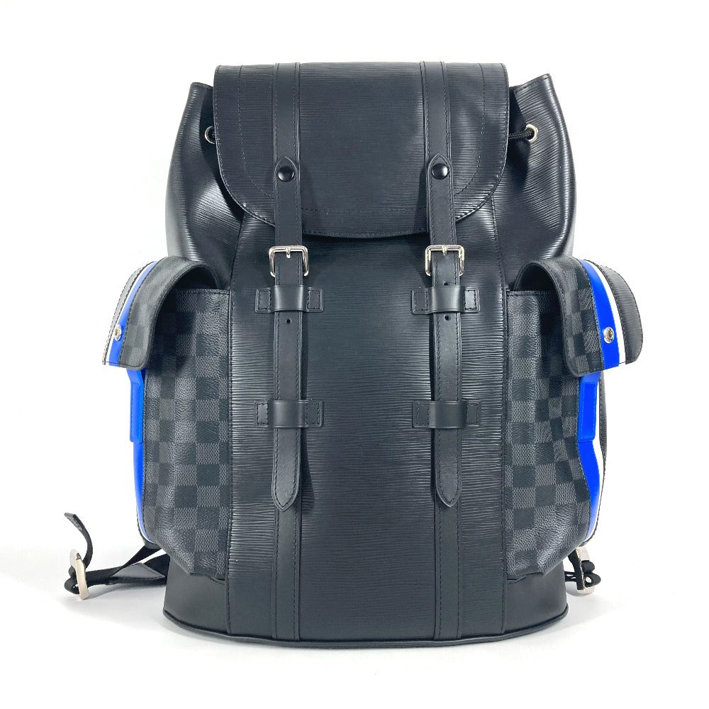 Louis Vuitton Backpack M53424 Epi Eclipse Epi Monogram Leather Canvas Black